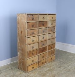 French Oak Apothecary Style Bank of Drawers