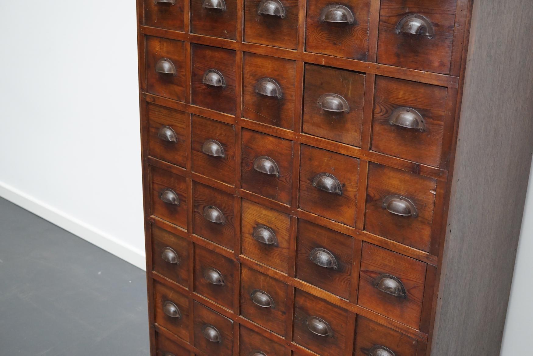 French Pine Apothecary Workshop Cabinet, circa 1950s 1
