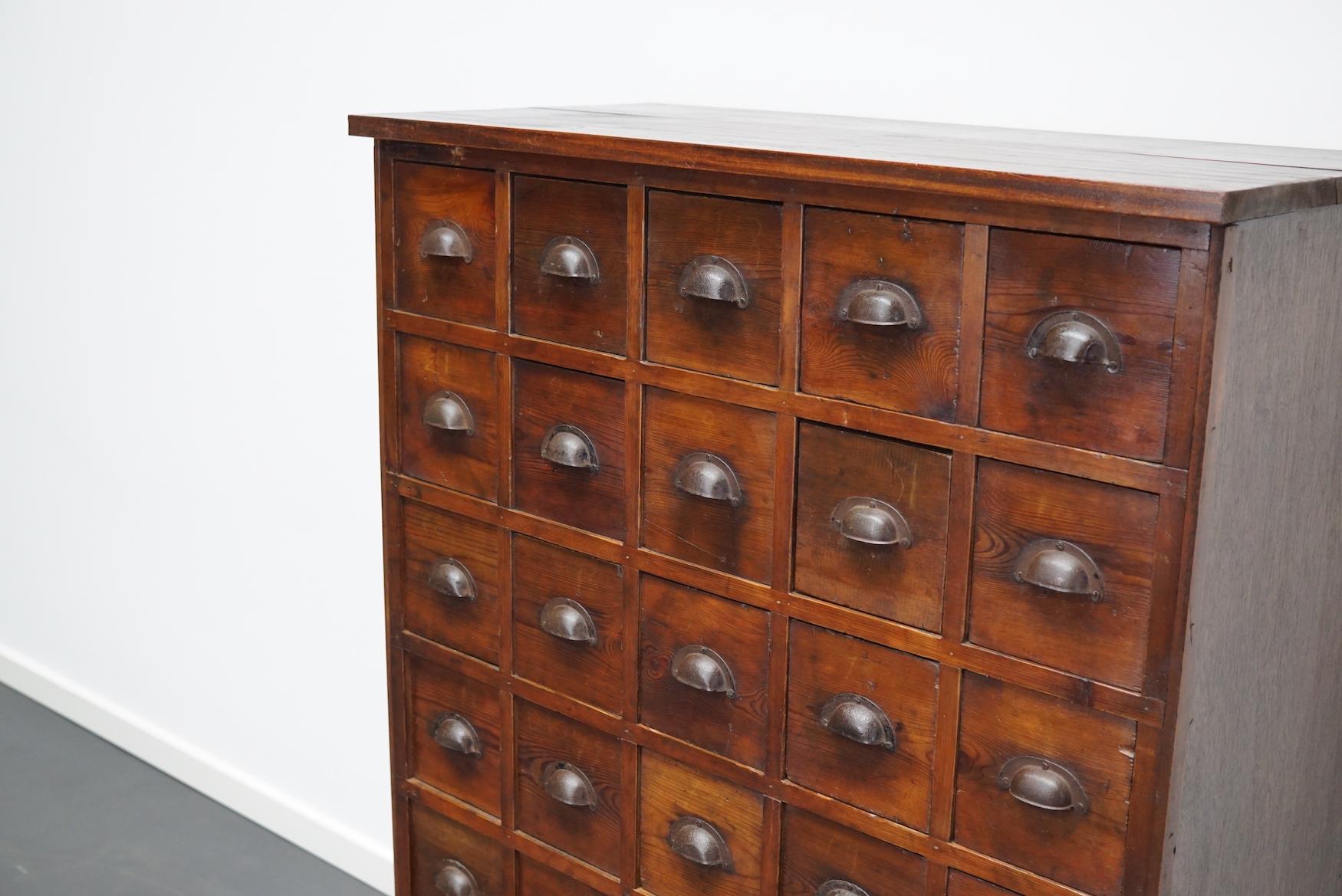 French Pine Apothecary Workshop Cabinet, circa 1950s 2