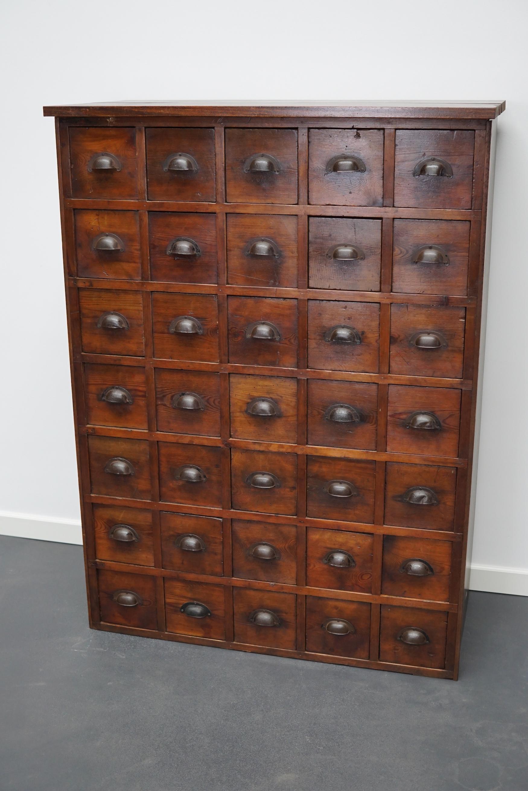 French Pine Apothecary Workshop Cabinet, circa 1950s 3