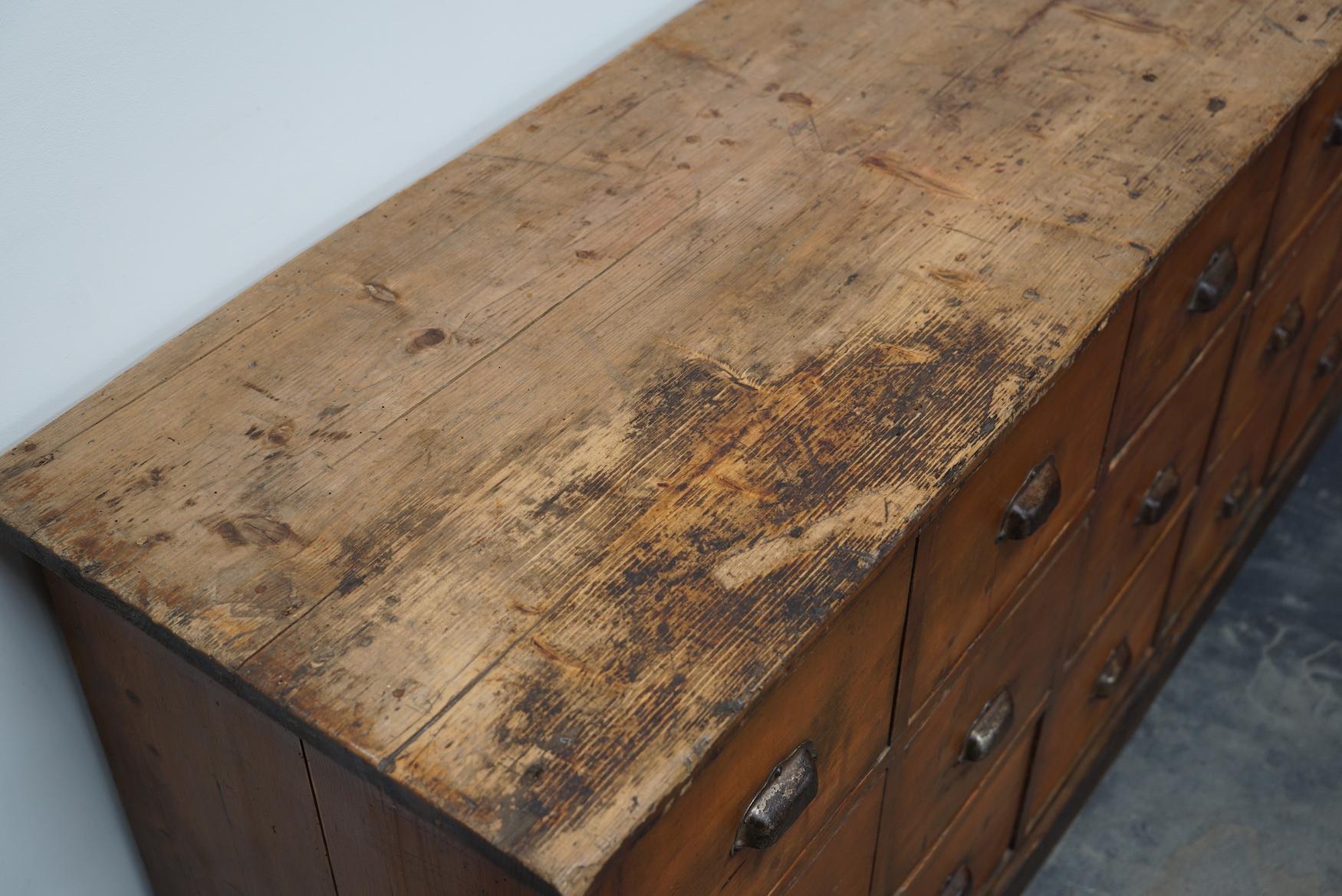 French Pine Apothecary Workshop Cabinet / Sideboard, circa 1950s 7
