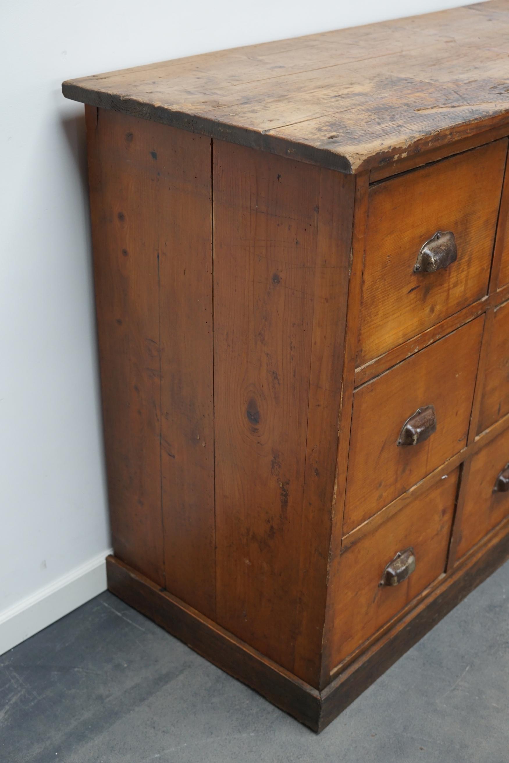 French Pine Apothecary Workshop Cabinet / Sideboard, circa 1950s 10