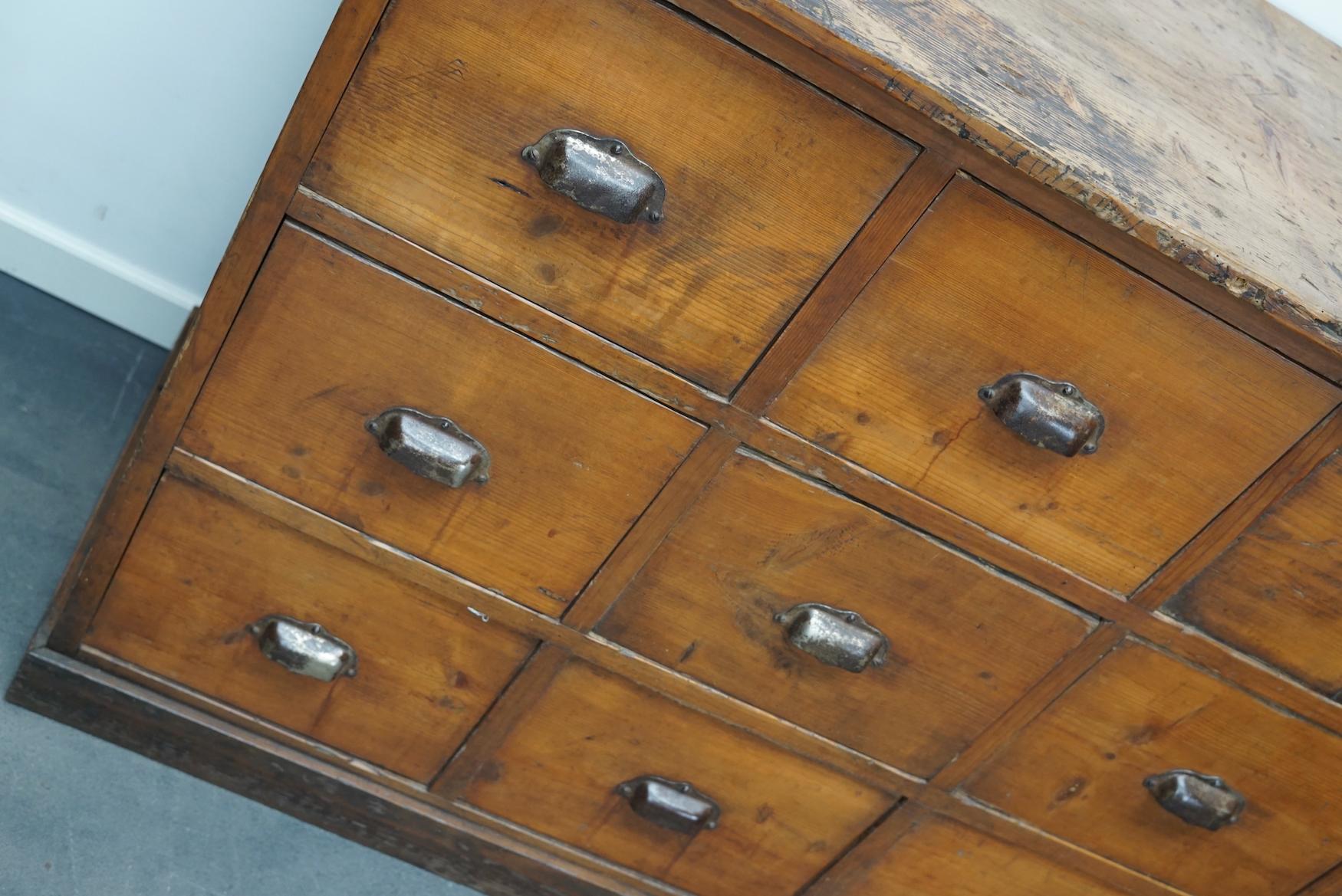 French Pine Apothecary Workshop Cabinet / Sideboard, circa 1950s 11