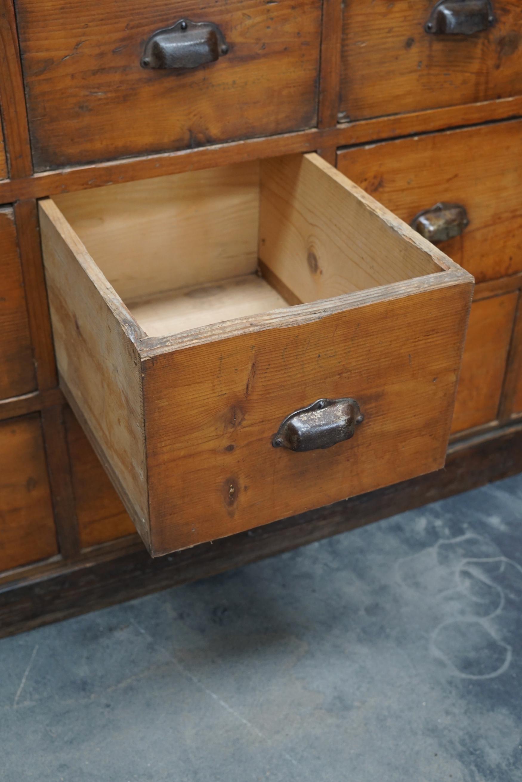 French Pine Apothecary Workshop Cabinet / Sideboard, circa 1950s 13