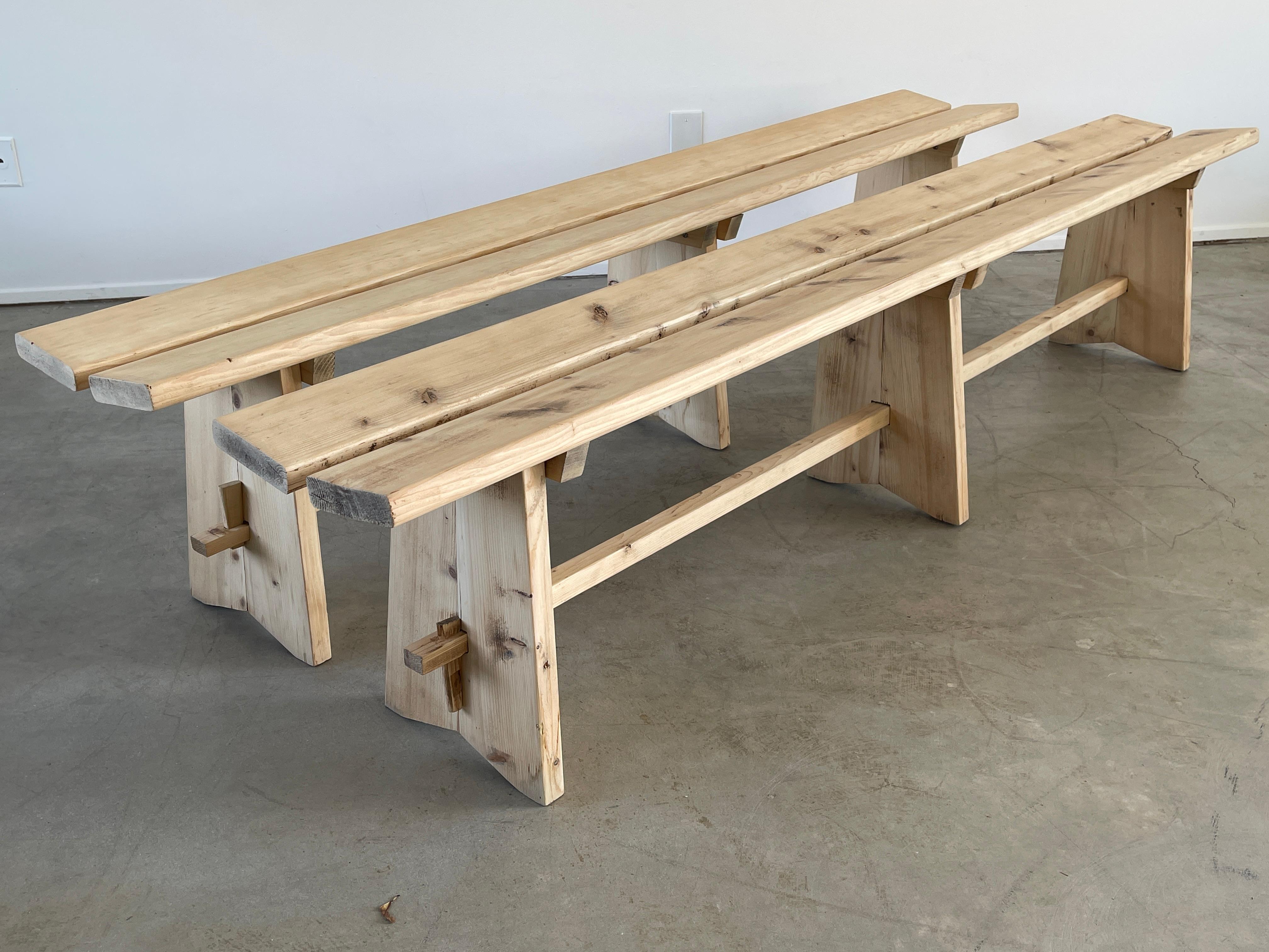 French Pine Benches 1