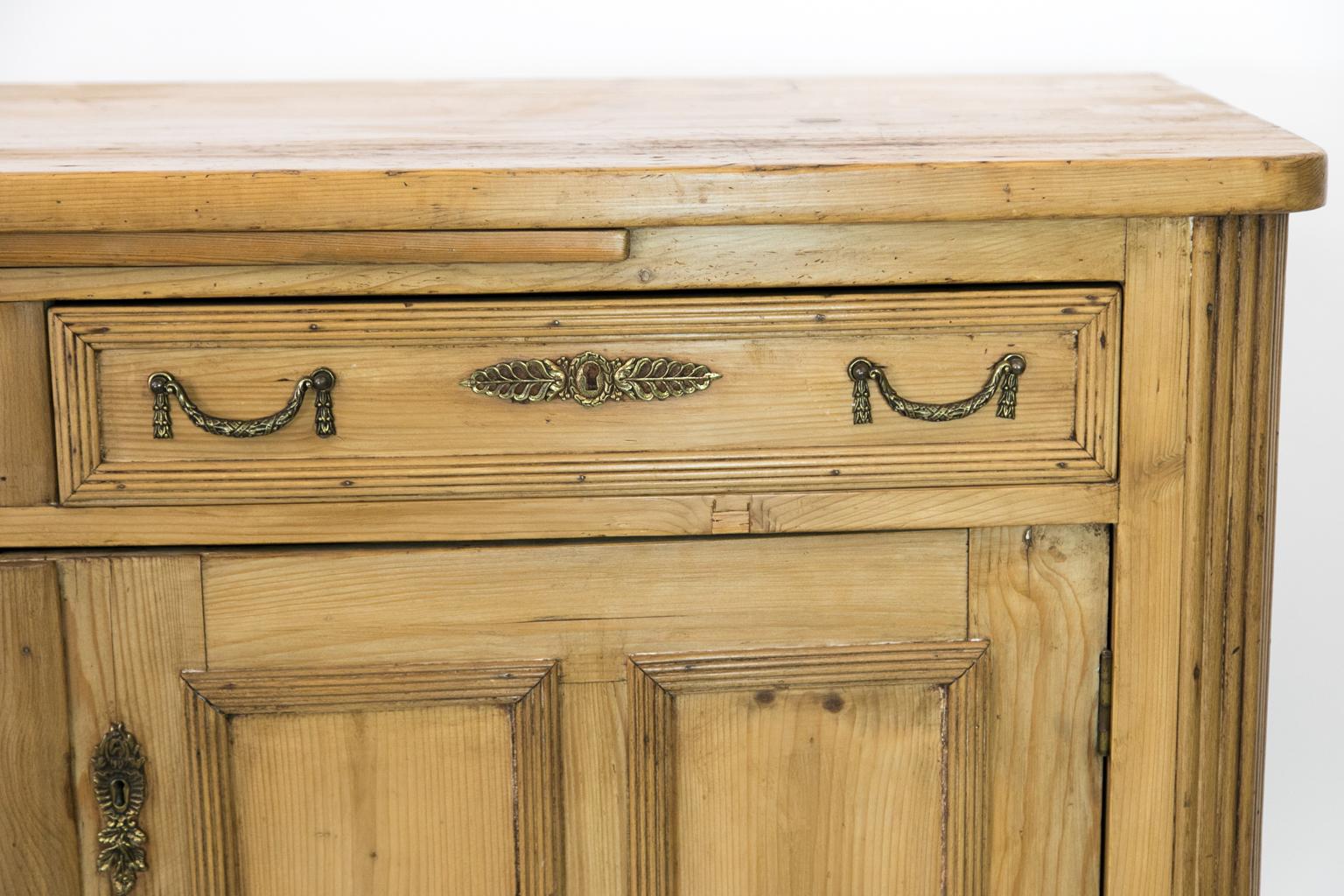 French Pine Bow Front Server 1