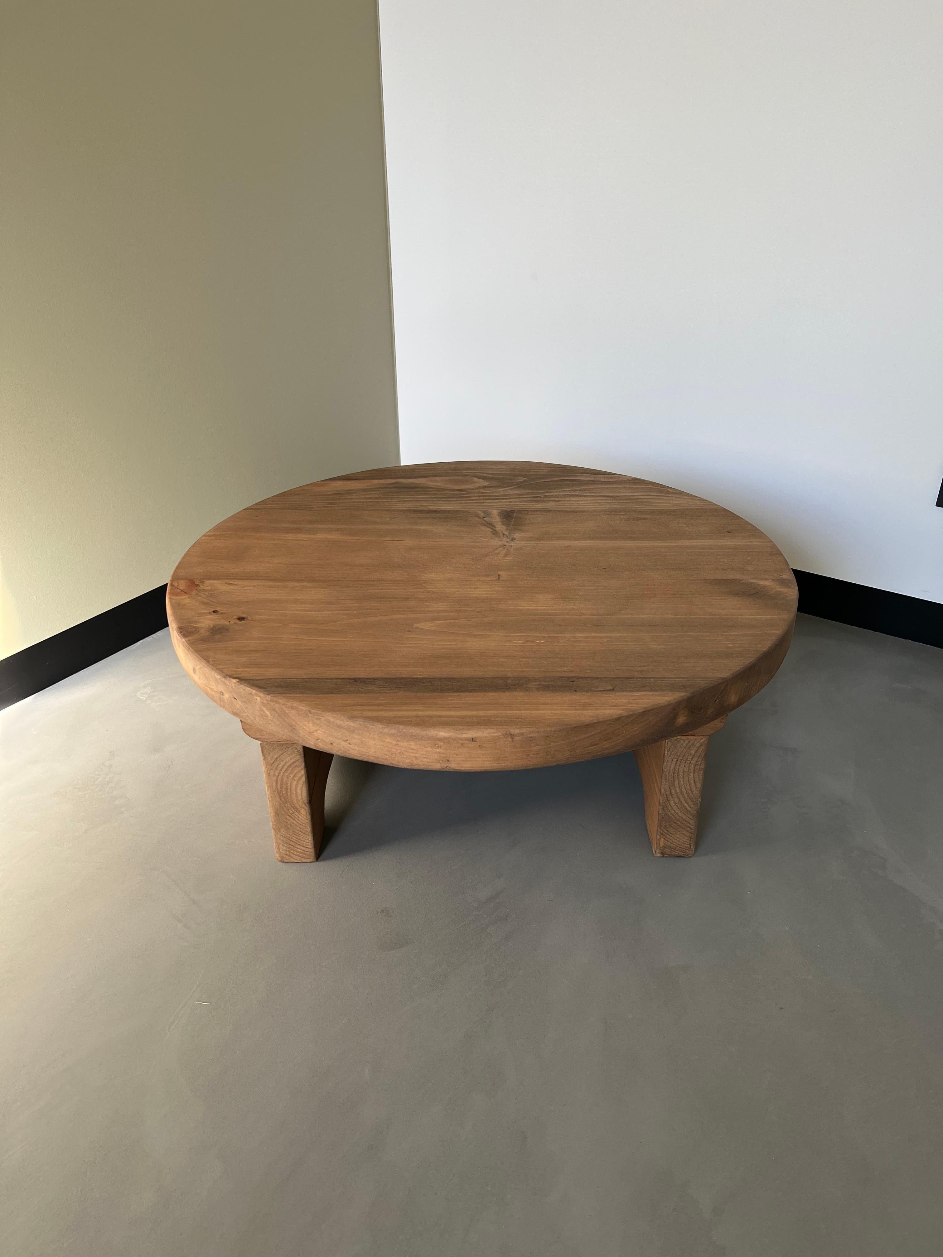 French Pine Coffee Table, 1950's, Les Arcs Spirit For Sale 1