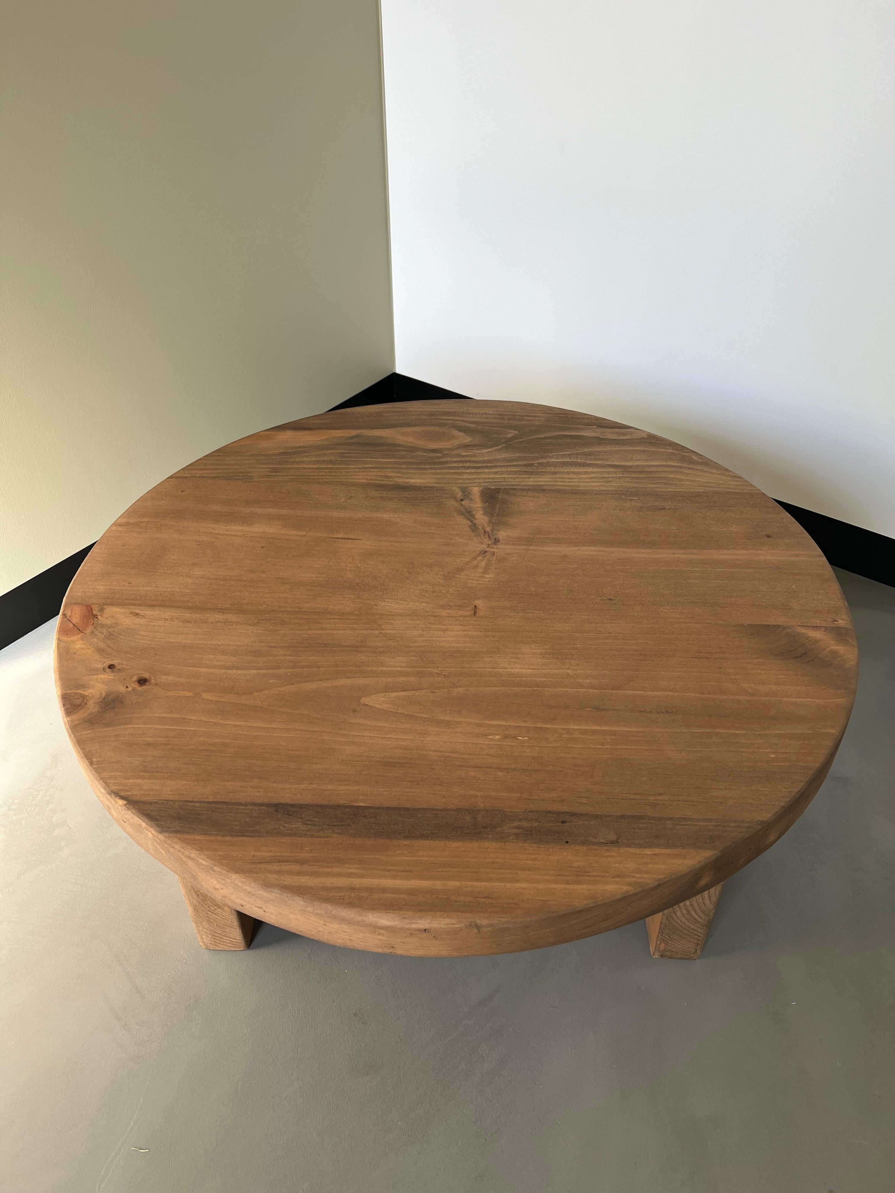 French Pine Coffee Table, 1950's, Les Arcs Spirit For Sale 3