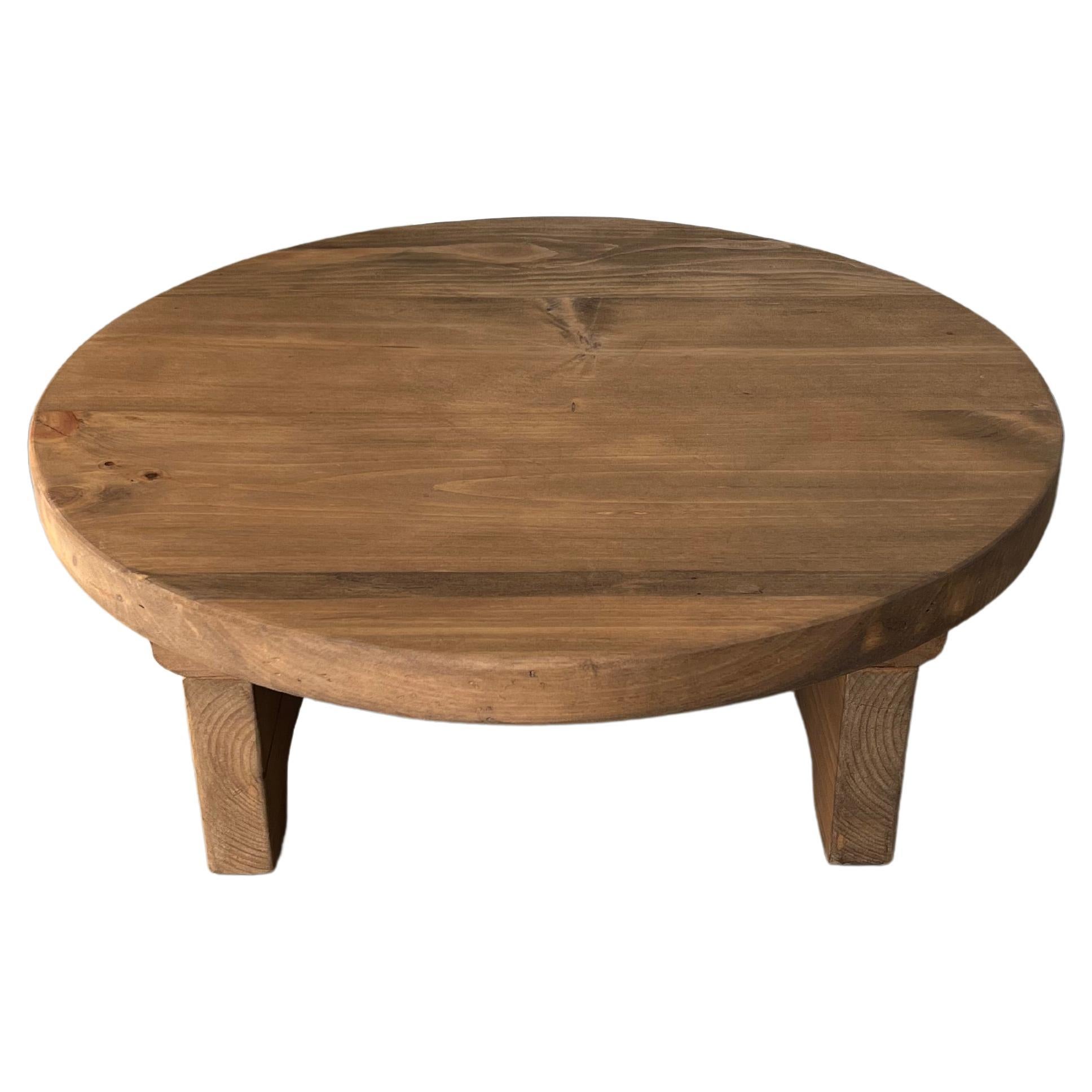 French Pine Coffee Table, 1950's, Les Arcs Spirit