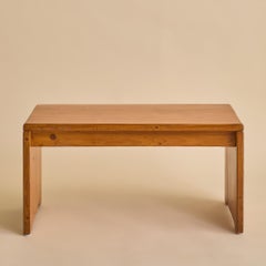 French Pine Coffee Table Attributed to Charlotte Perriand for Les Arcs, 1960s