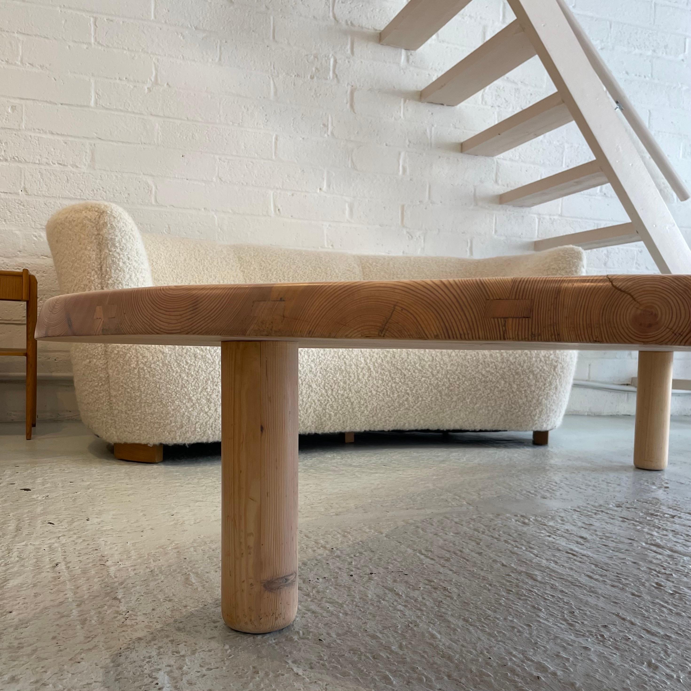 Late 20th Century French Pine Coffee Table For Sale