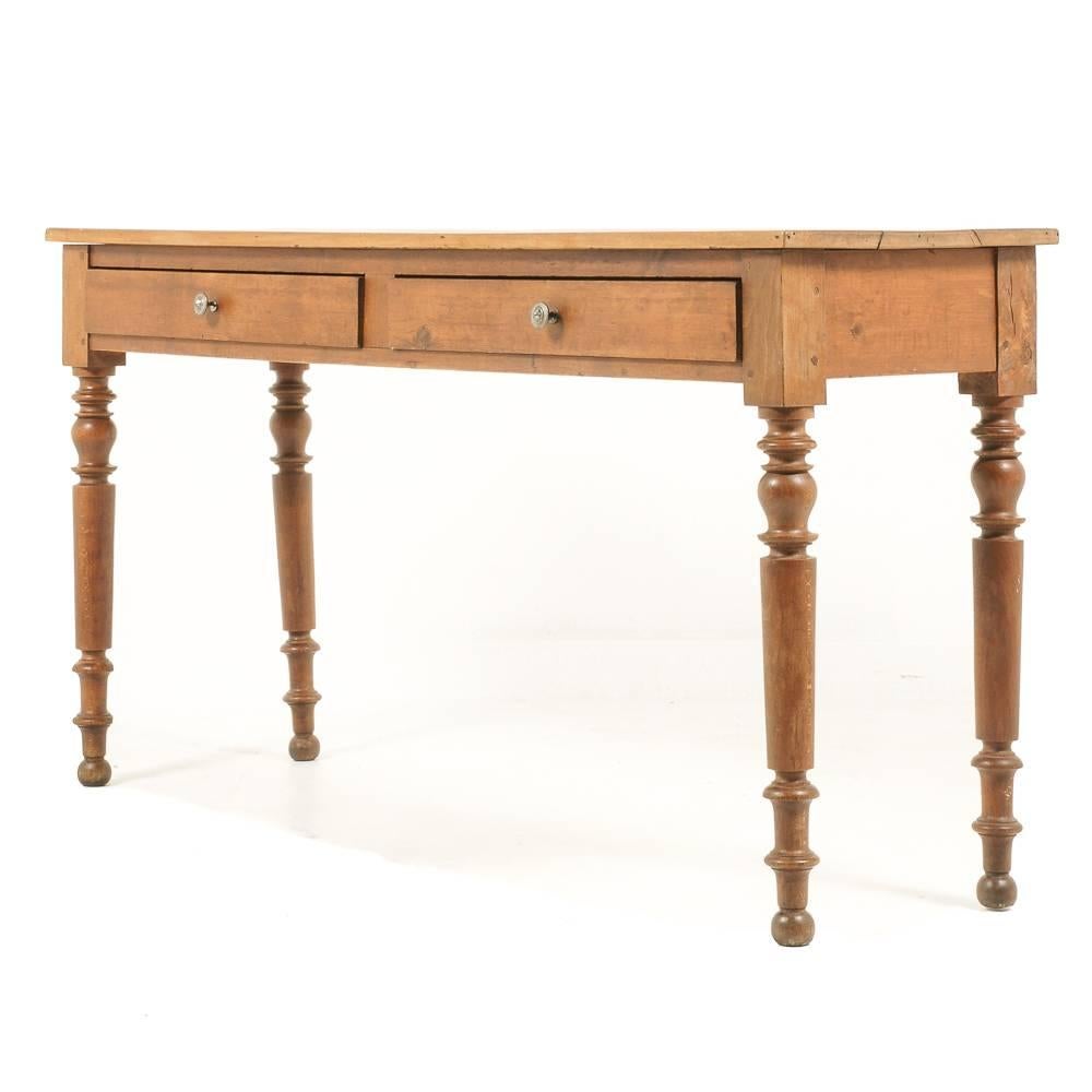 French Pine Console Table 1