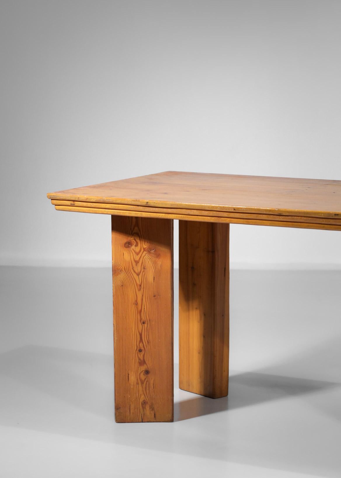 Modern French Pine Desk in Style of Charlotte Perriand, 1960's