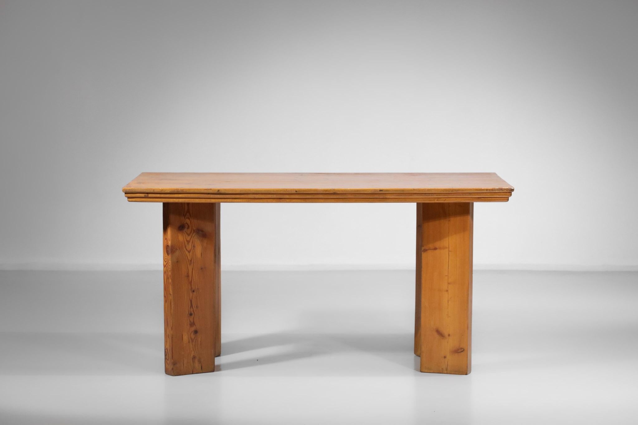 Late 20th Century French Pine Desk in Style of Charlotte Perriand, 1960's