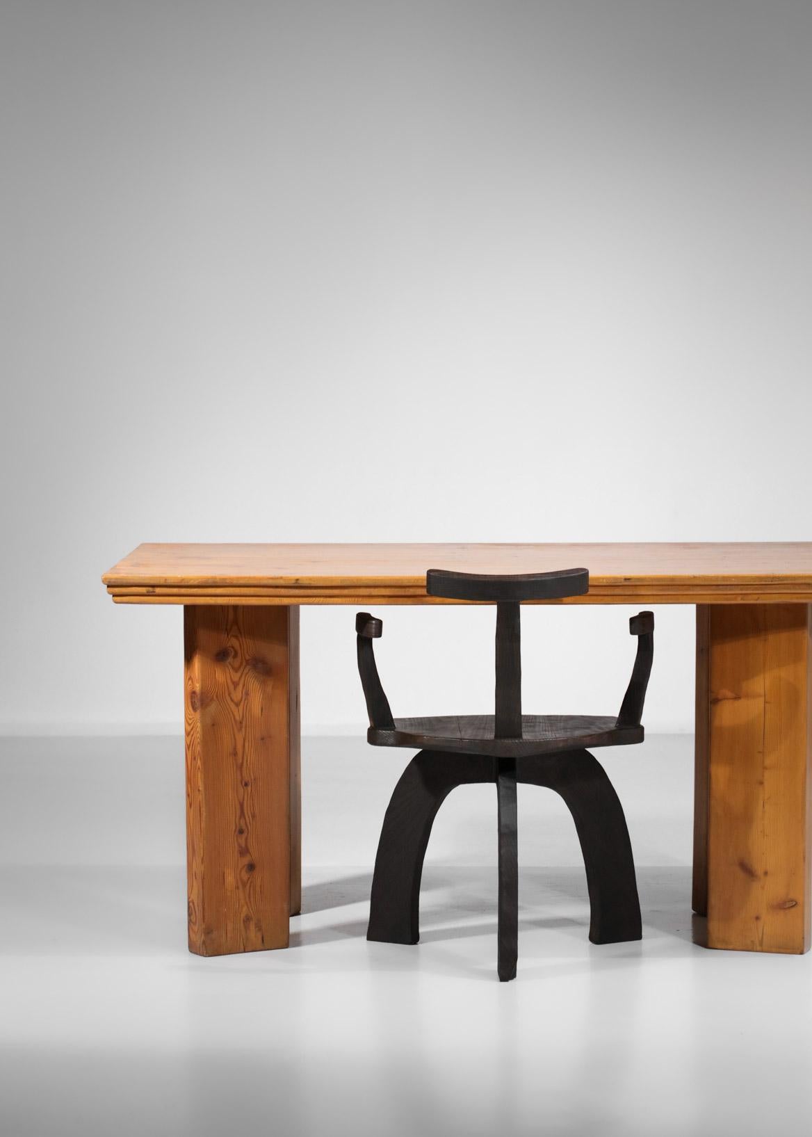 French Pine Desk in Style of Charlotte Perriand, 1960's 3