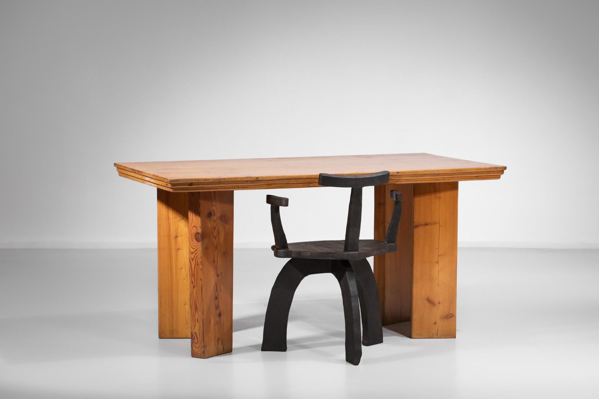 French Pine Desk in Style of Charlotte Perriand, 1960's 4