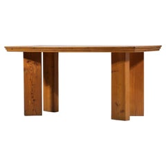 French Pine Desk in Style of Charlotte Perriand, 1960's
