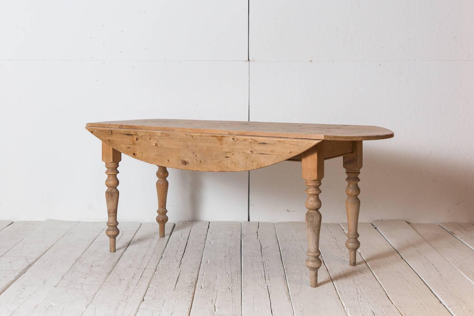 antique pine drop leaf table