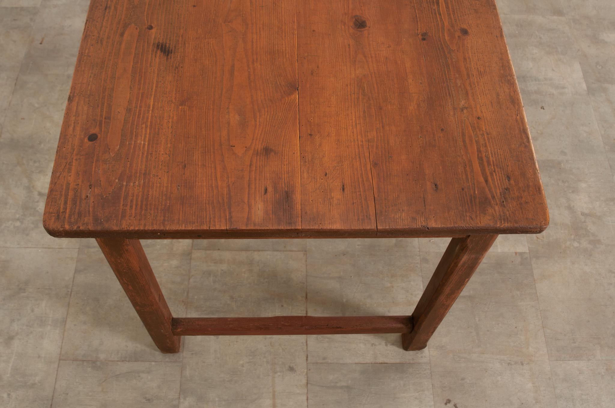 19th Century French Pine Farm Table from Burgundy For Sale