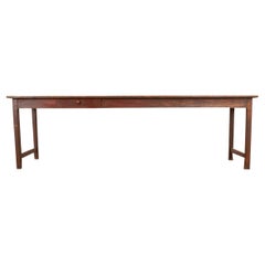 Antique French Pine Farm Table from Burgundy