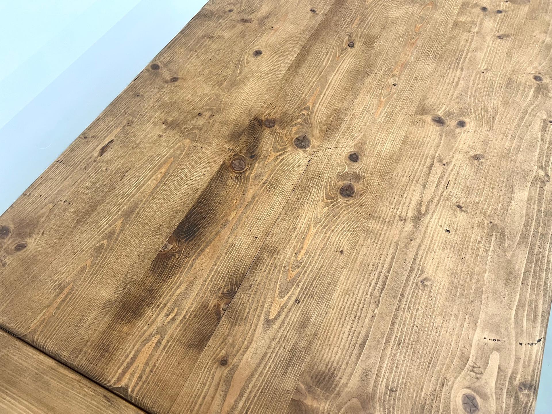 French pine farm table from the 70s with its extension For Sale 6