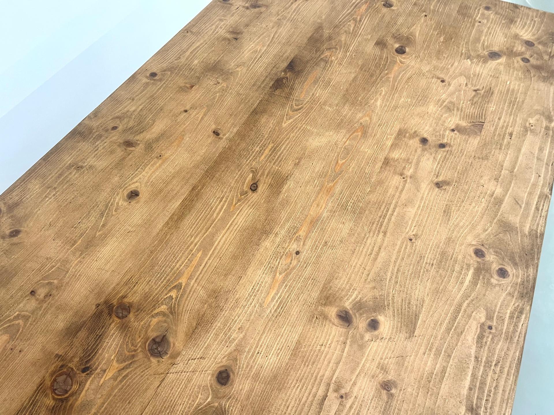 French pine farm table from the 70s with its extension For Sale 7
