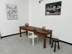 French pine farmhouse table 223 cm, 1970s