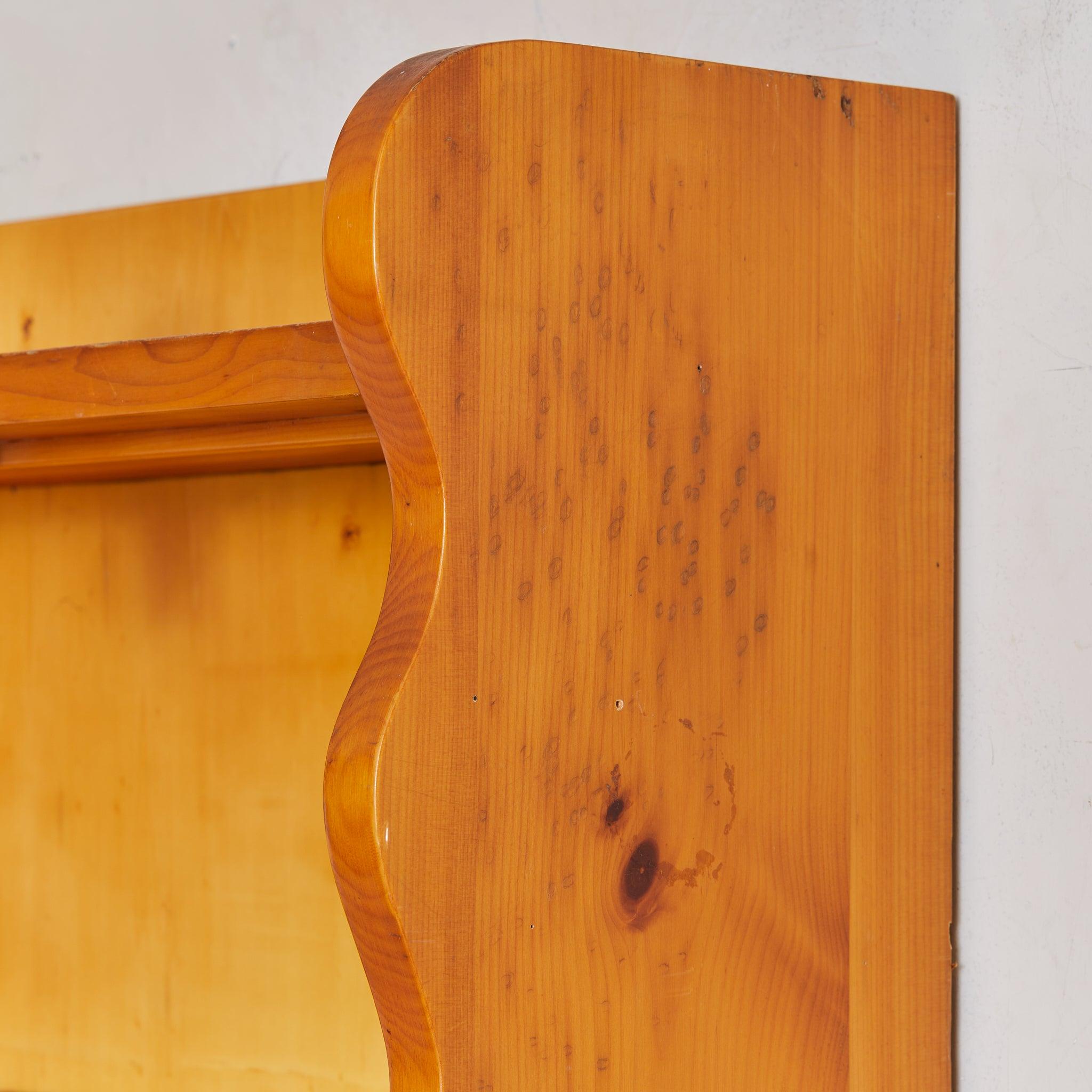 French Pine Fold-Out Dining Table or Desk with Integrated Bookshelf, 1960s en venta 3