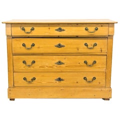 Antique French Pine Four-Drawer Chest