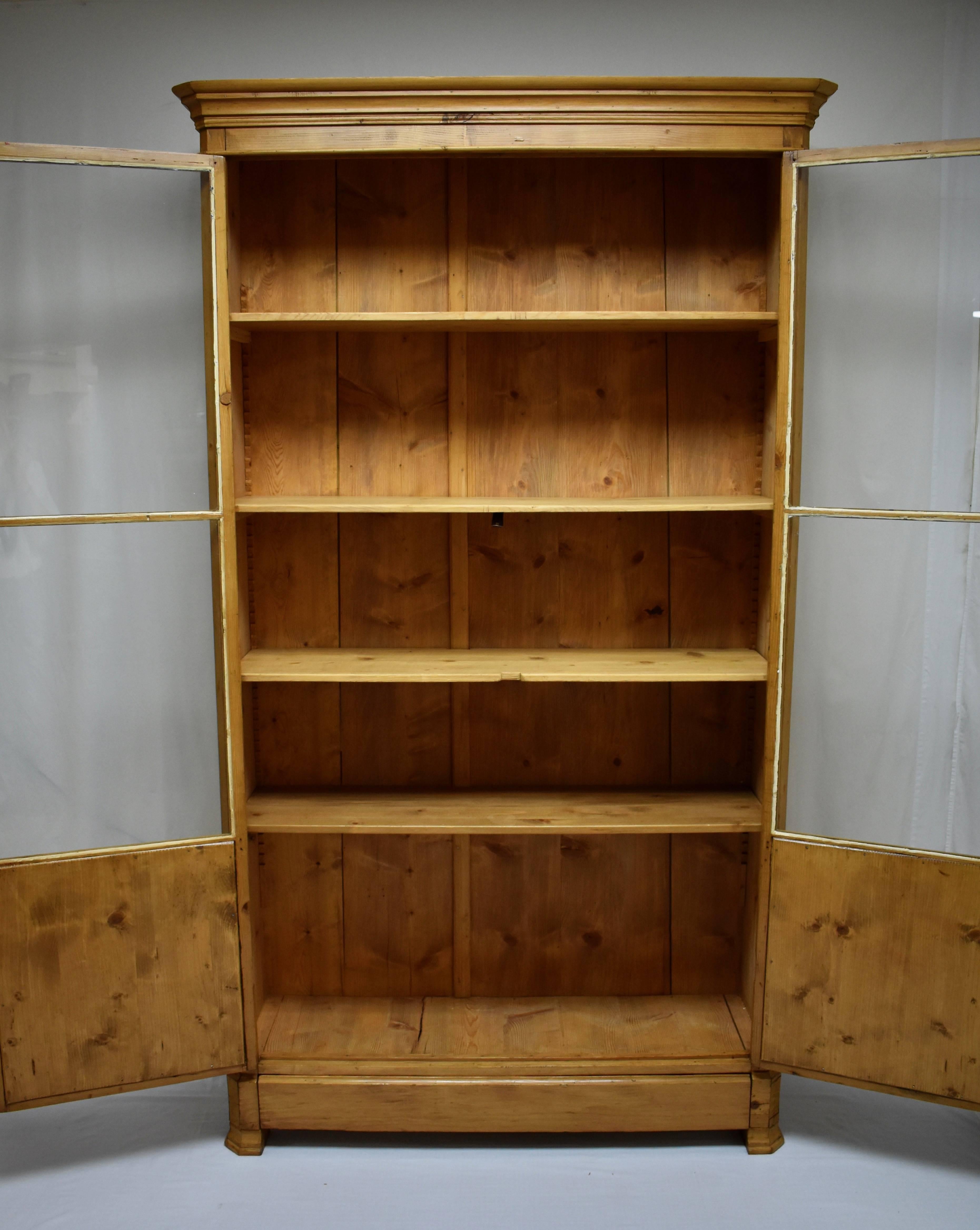 French Pine Glazed Bookcase 5