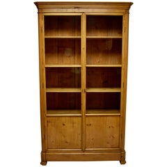 French Pine Glazed Bookcase