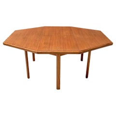 Vintage French Pine Mid-Century Modern Extendable Dining Room Table, 1970s
