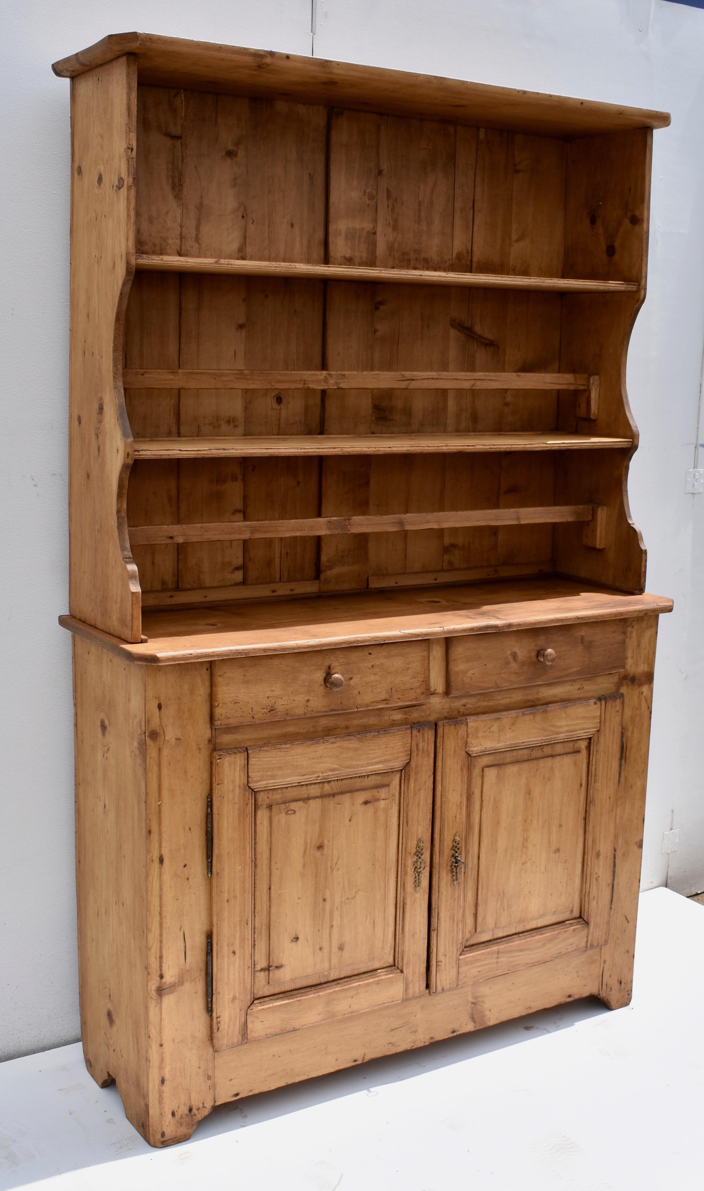 French Provincial French Pine Open Rack Dresser or Vaisselier