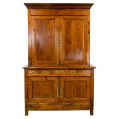 French Pine Step Back Cupboard