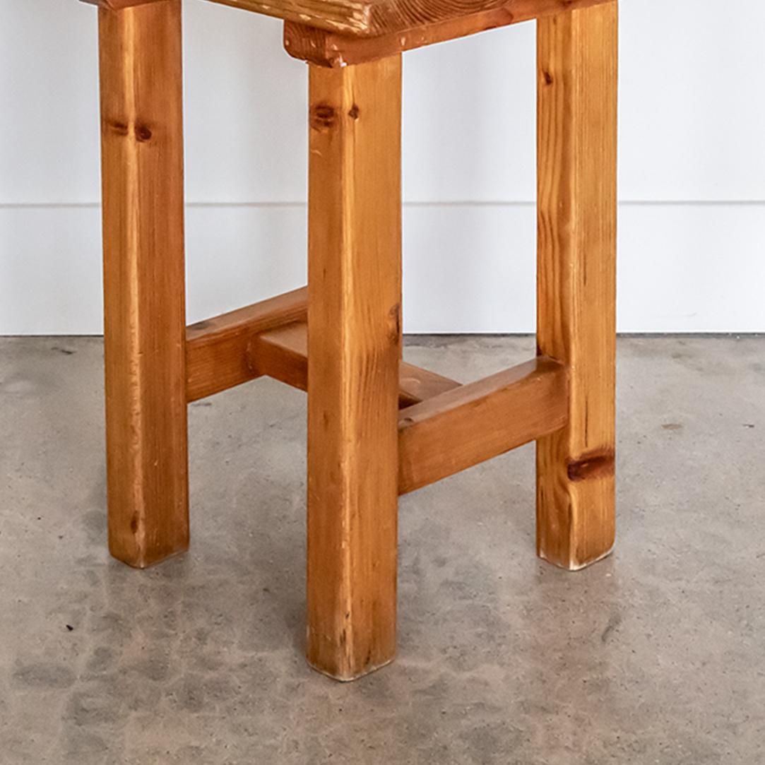 French Pine Stool in the Style of Charlotte Perriand 3