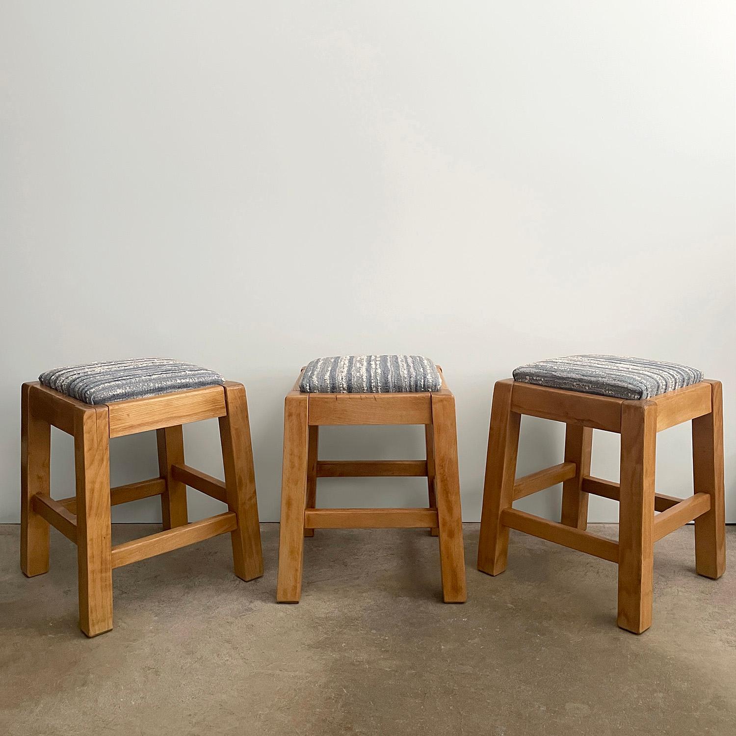 French Pine Stools - 3 available For Sale 1