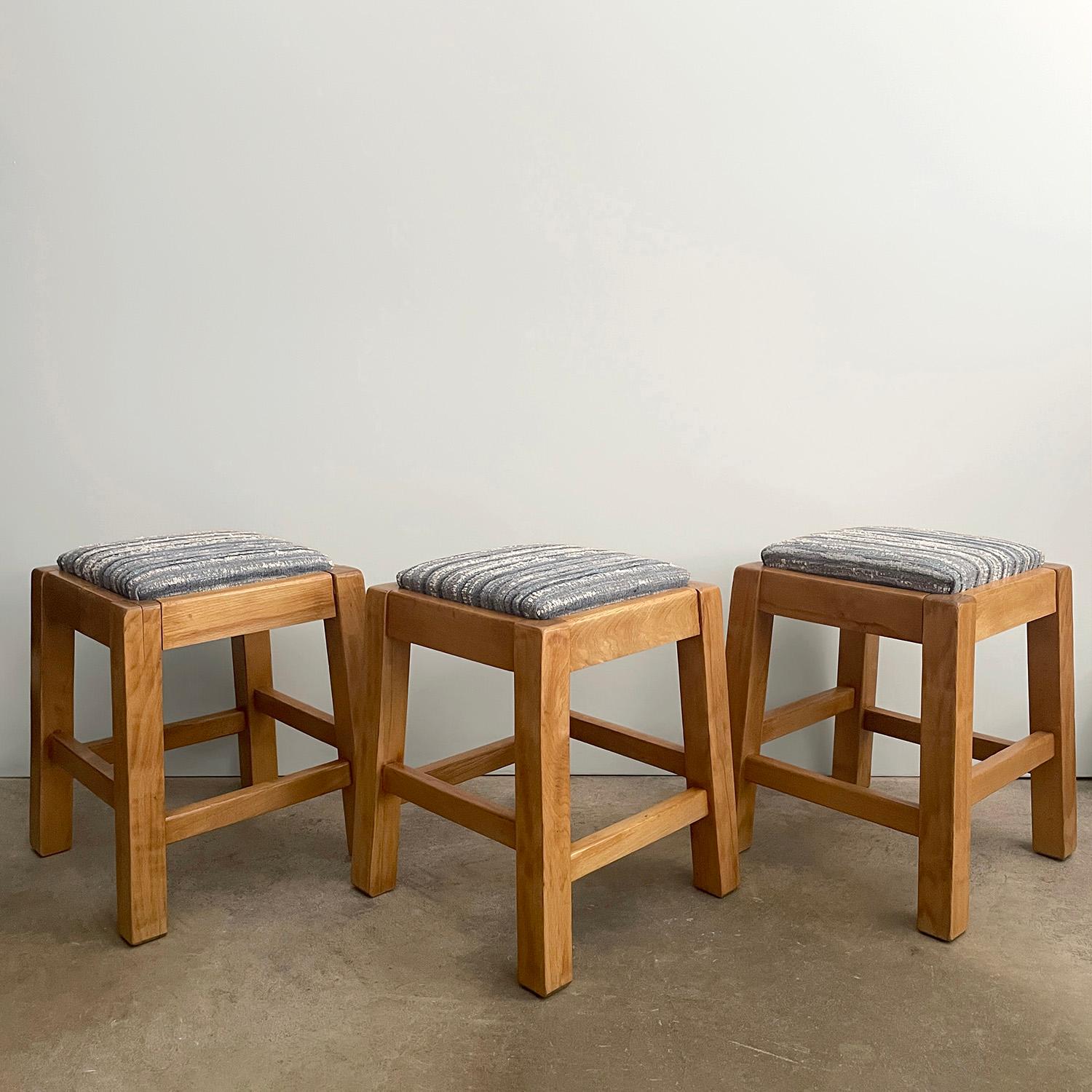 French Pine Stools - 3 available For Sale 2