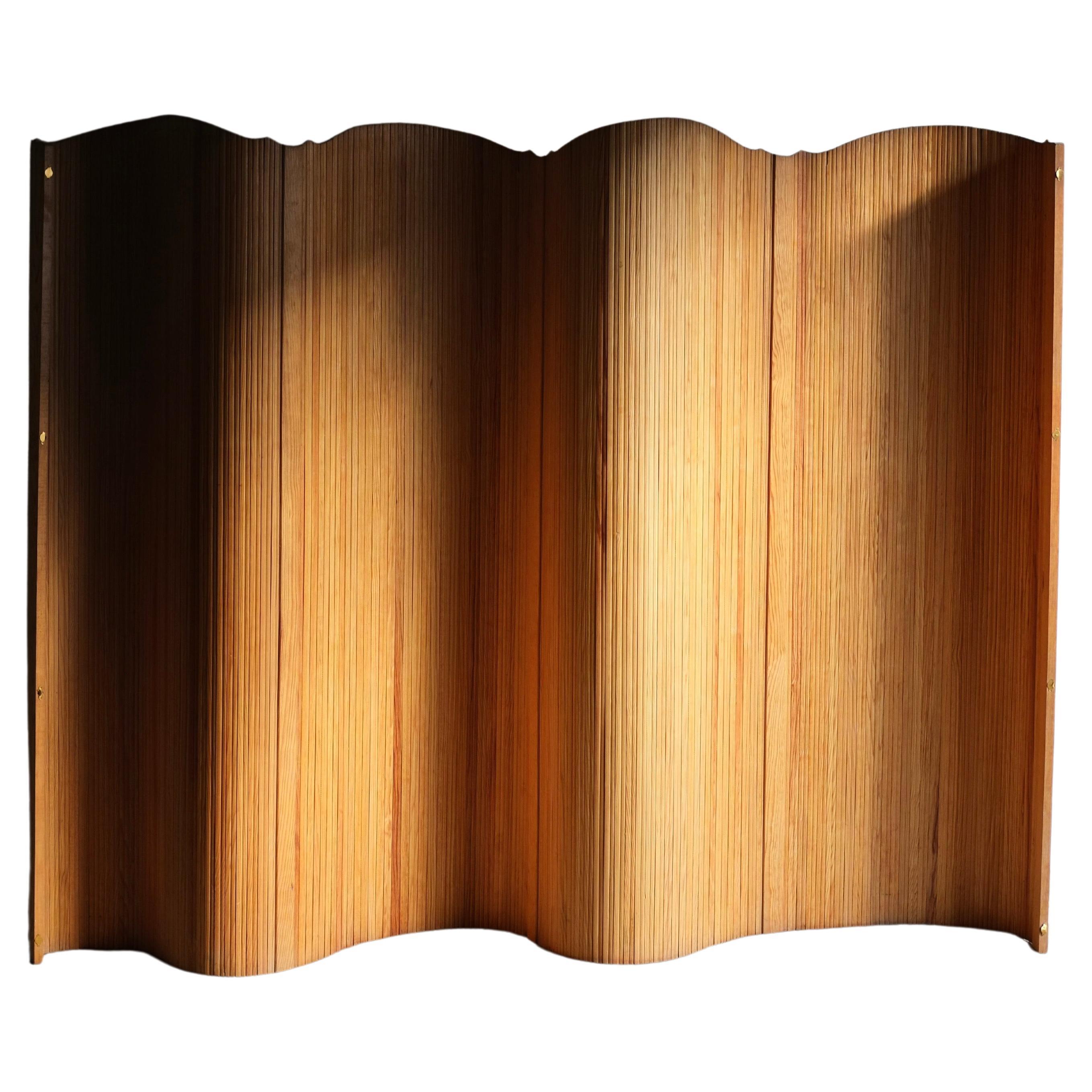 French Pine Tambour Screen