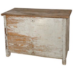 French Pine Trunk Antique French Pine Trunk