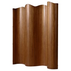 French Pine Wooden Tambour Room Divider