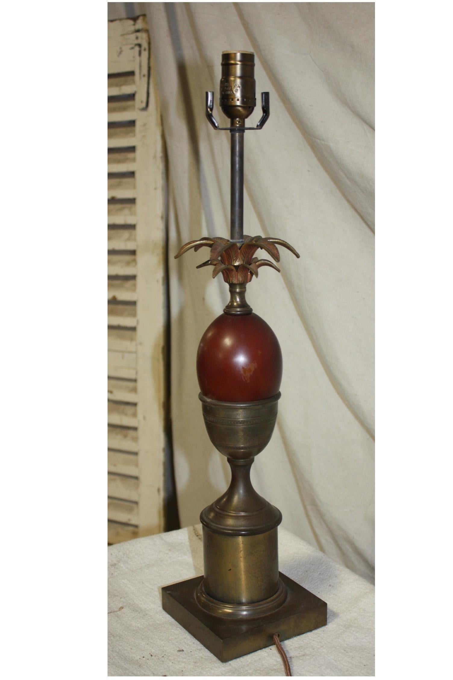 20th Century French Pineapple Lamp For Sale