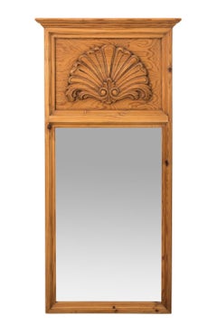 French Pinewood Chest of Drawers with Mirror