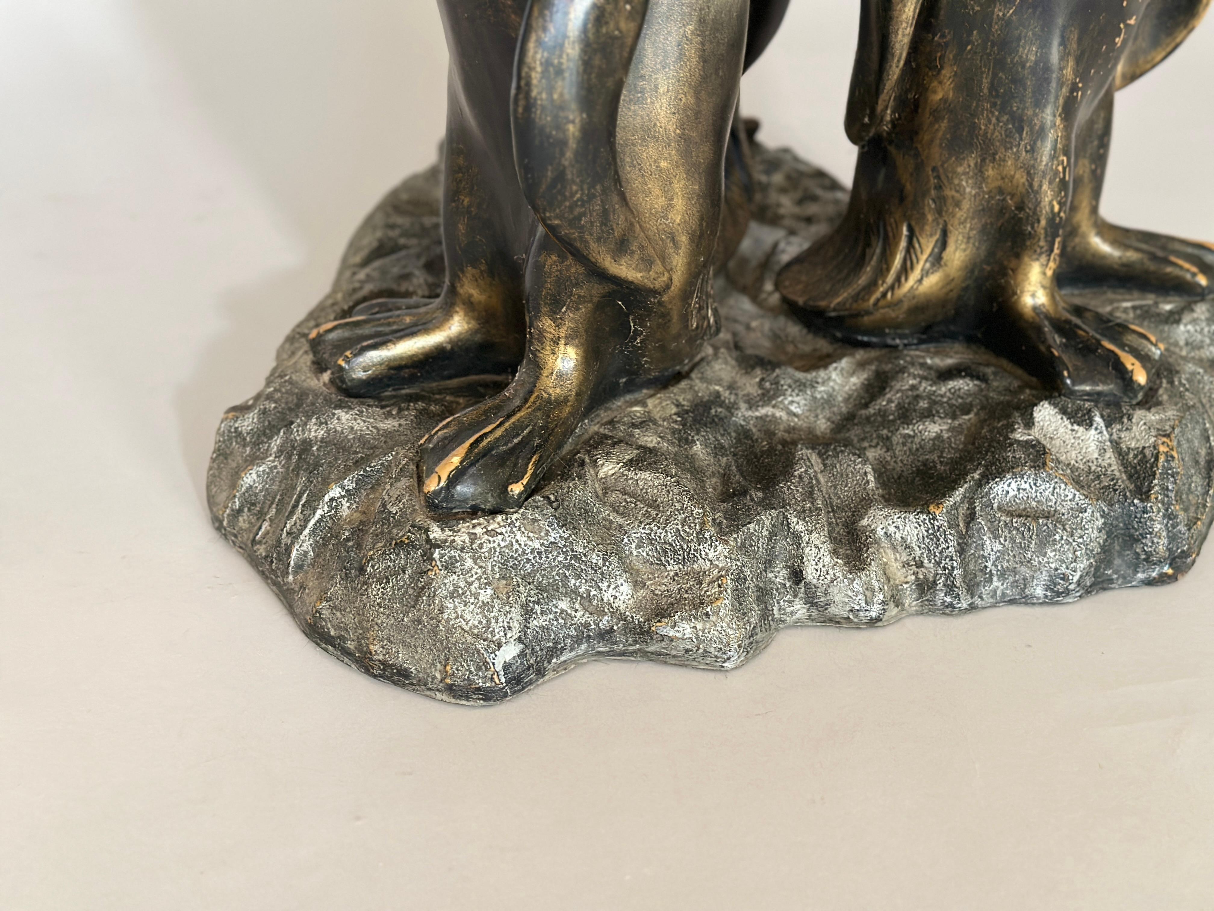 Bronze French Pinguin Coffe Table 1950s For Sale