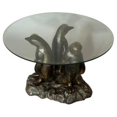 Vintage French Pinguin Coffe Table 1950s