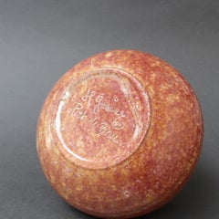 French Pink Ceramic Flower Vase by Jean-Pierre Gasnier, circa 1970s