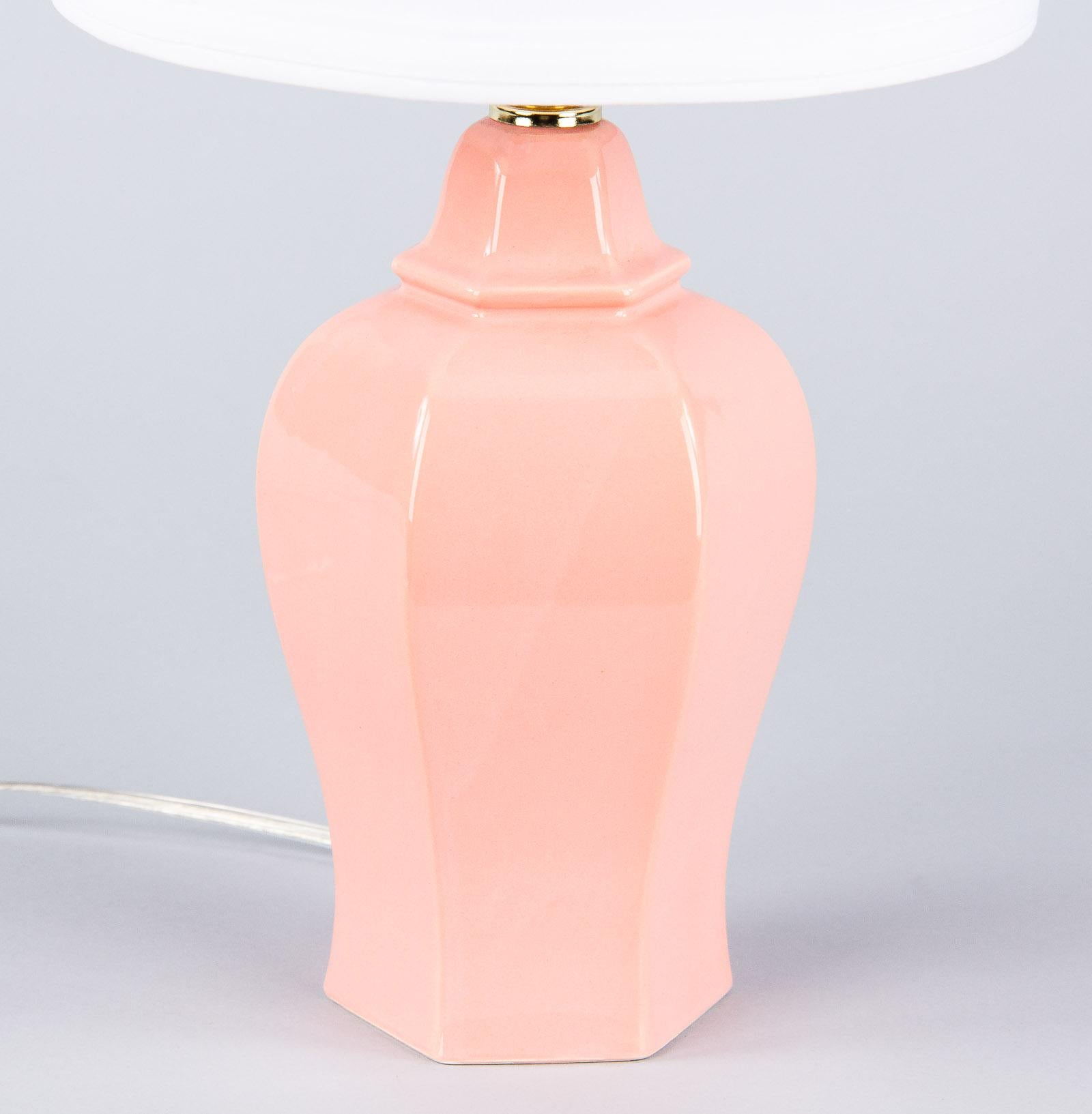 pink ceramic lamps