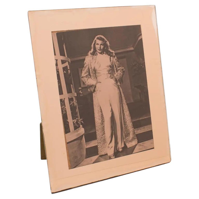 French Pink Copper Mirror Picture Frame, 1940s For Sale at 1stDibs