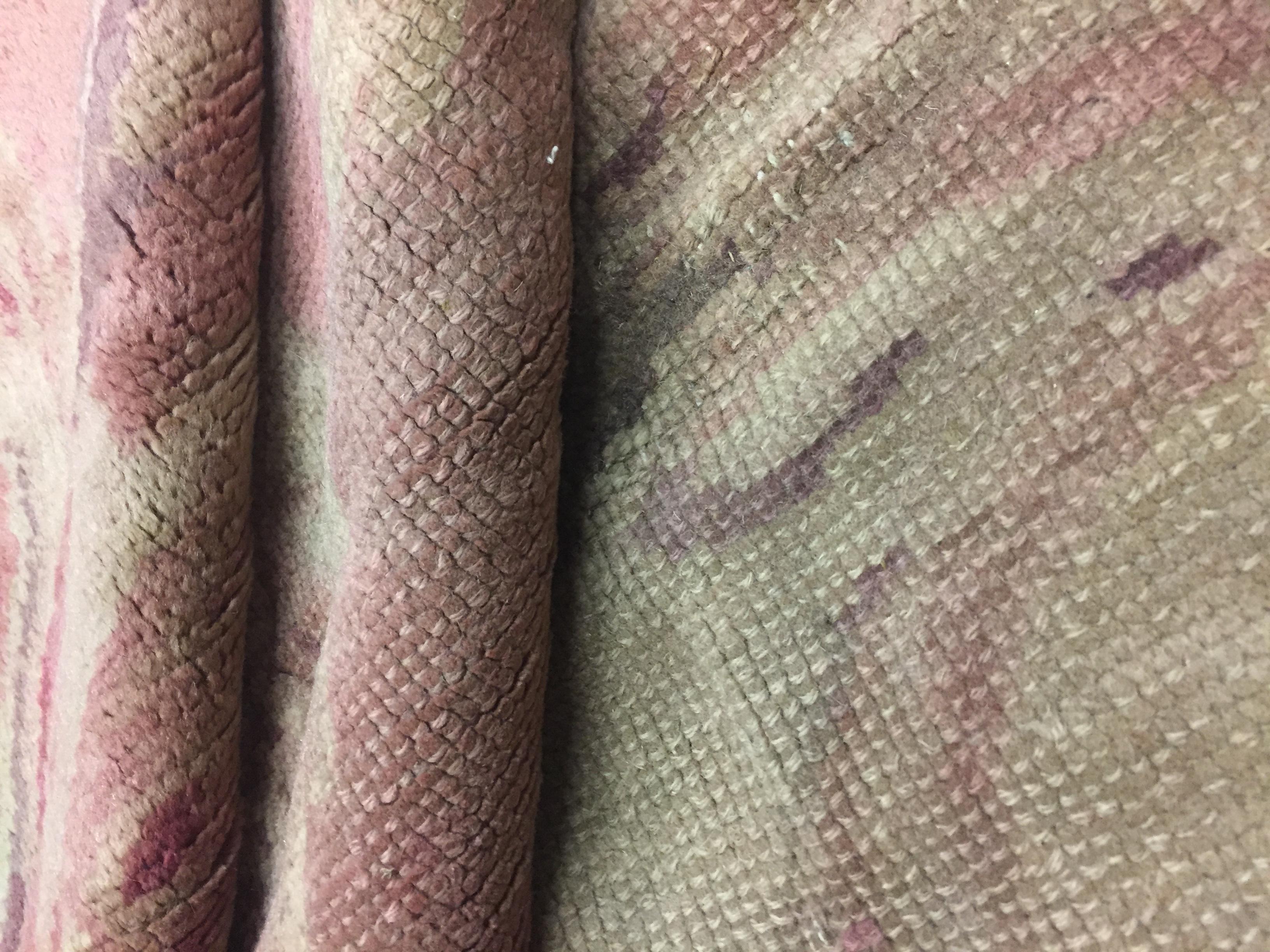 French Pink Savonnerie Rug Carpet For Sale 6