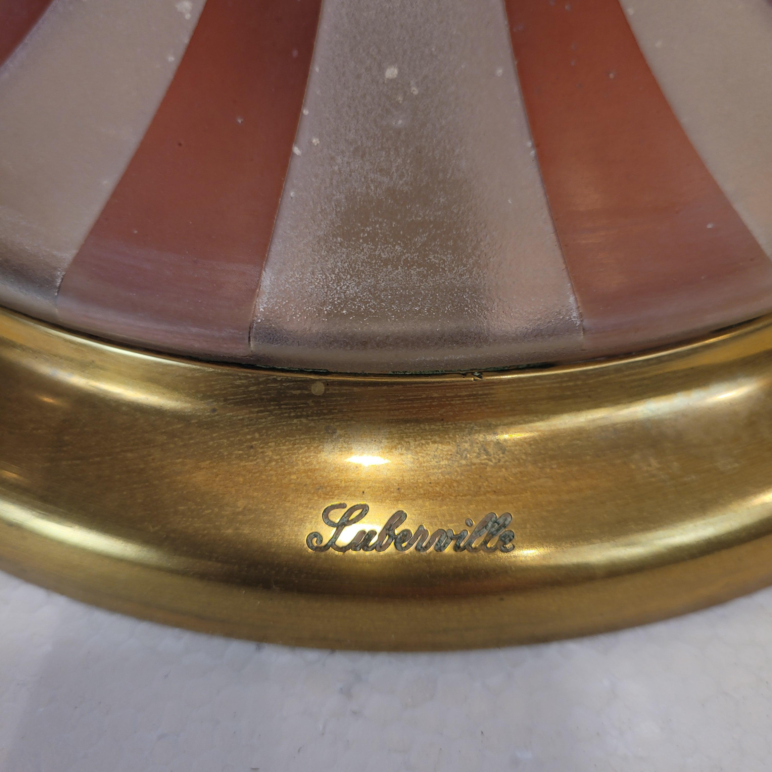 French Pink Vintage Suberville table lamp, Art Nouveau style, etched glass For Sale 4