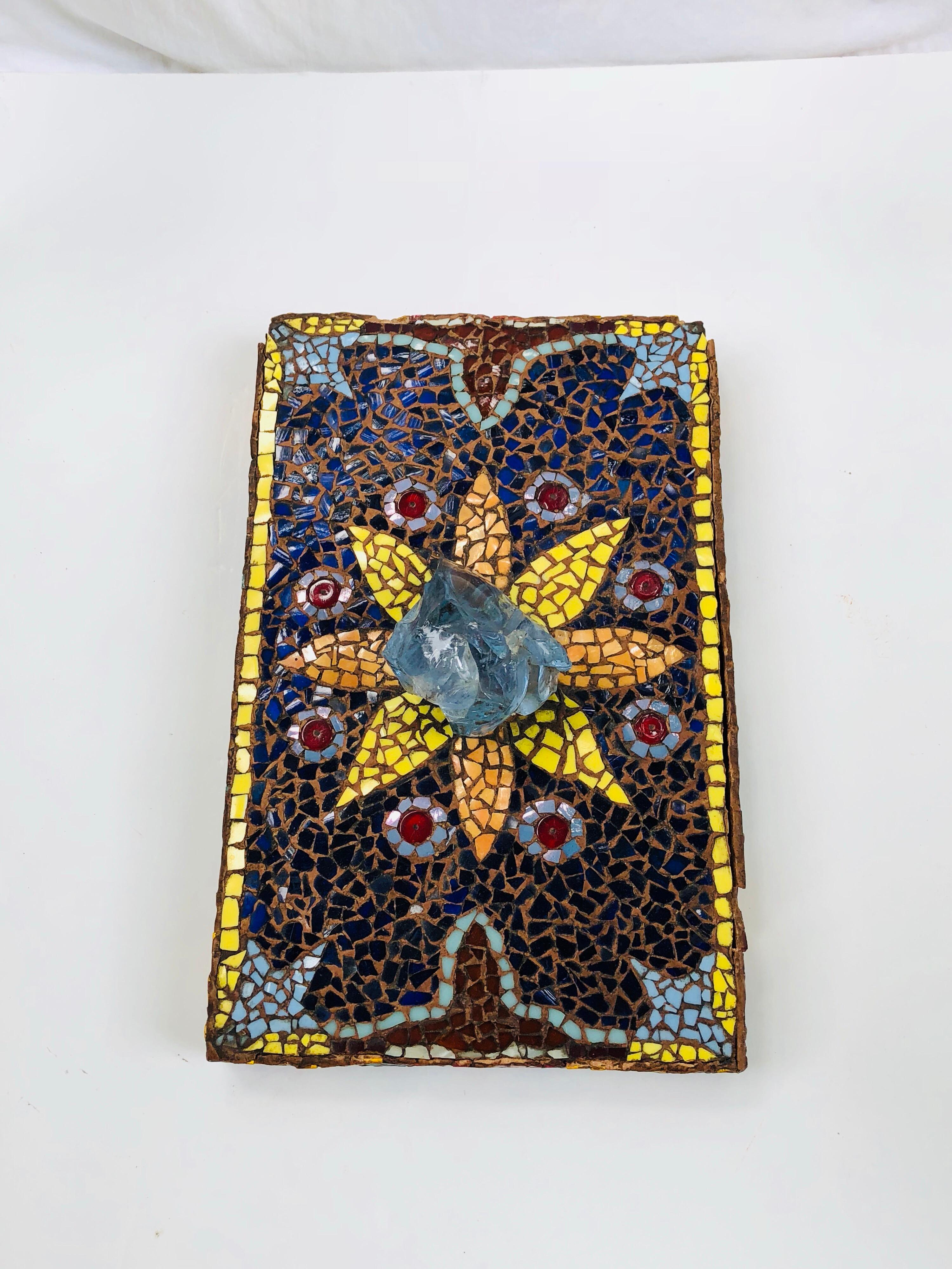 Mid-Century Modern French Pique Assiette Mosaic Box For Sale